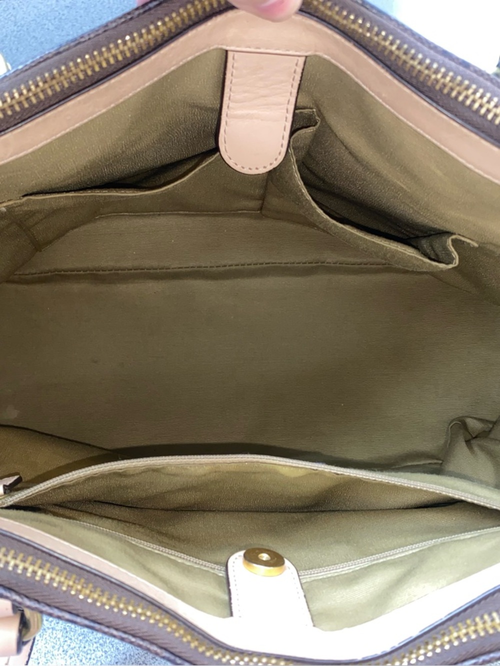 Coach Signature Peyton Brown Double Zip Carryall/Tote EUC - Picture 6 of 14
